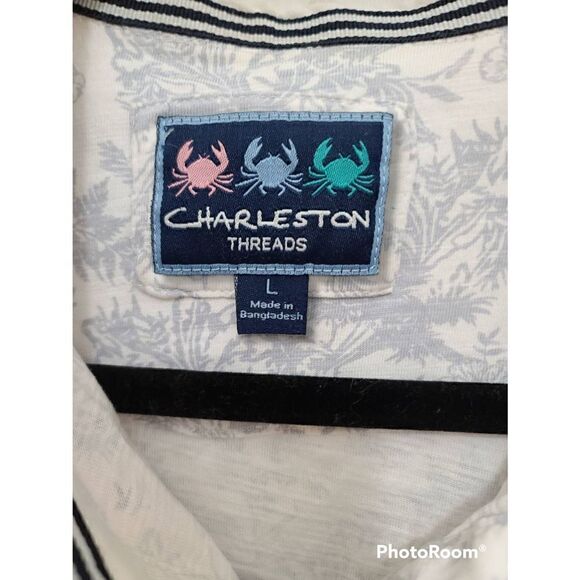 Charleston Thread Men's L Polo Tropical design L 100% cotton - Picture 2 of 8